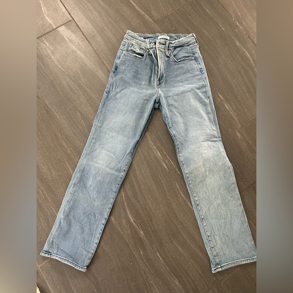 Good American Women's Light Blue Ankle Jeans- size 28
